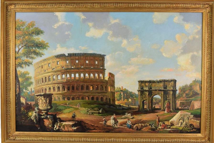 rom-kolosseum-konstantin-ark-gemälde